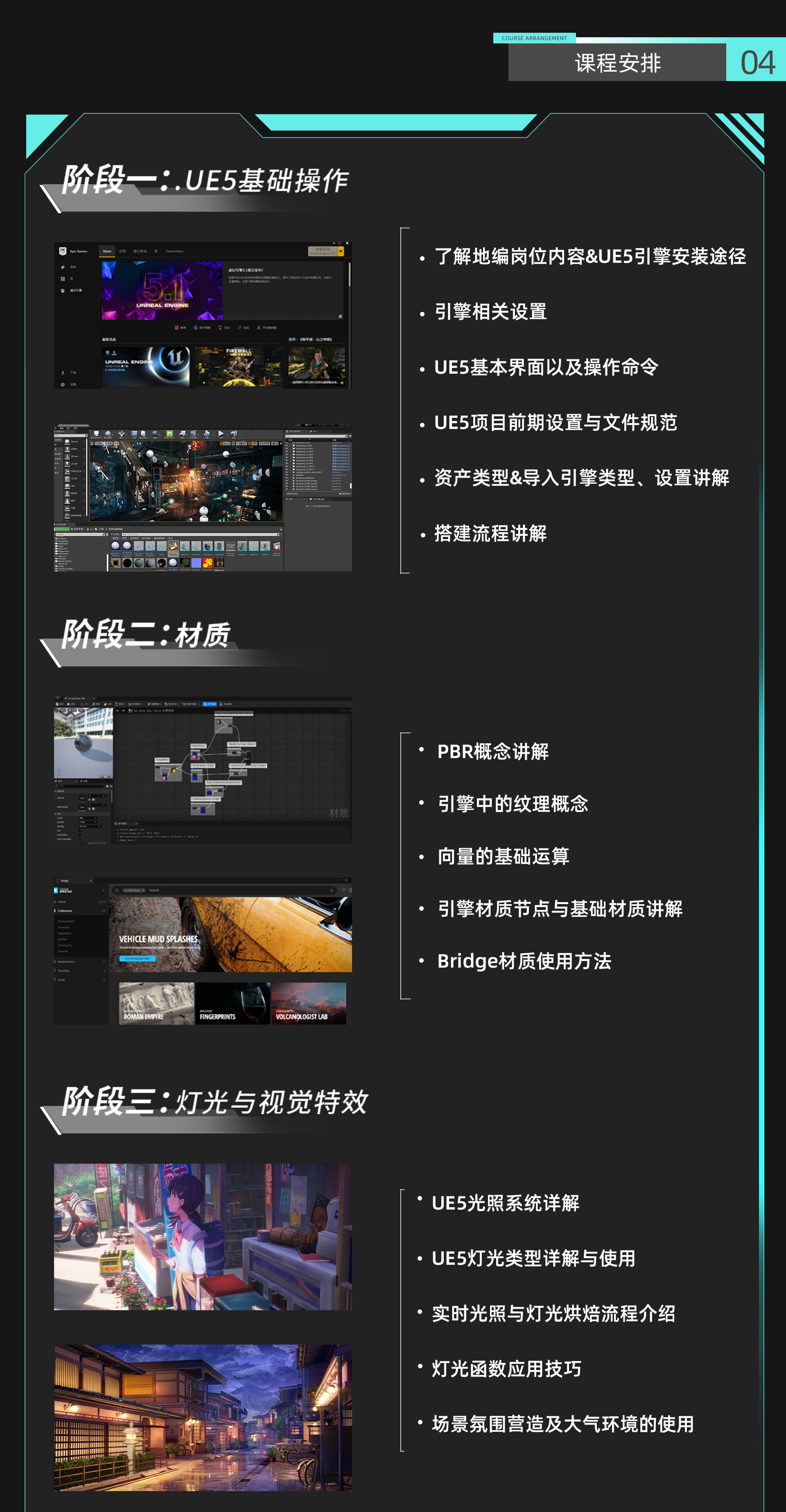 虚幻5地编美术学习培训课程课程大纲UE4|UE5