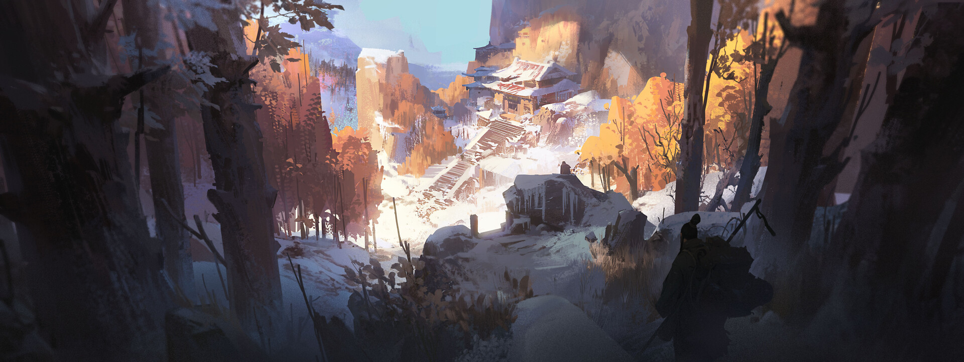UE5|虚幻引擎地编优秀作品分享【山谷雪景】